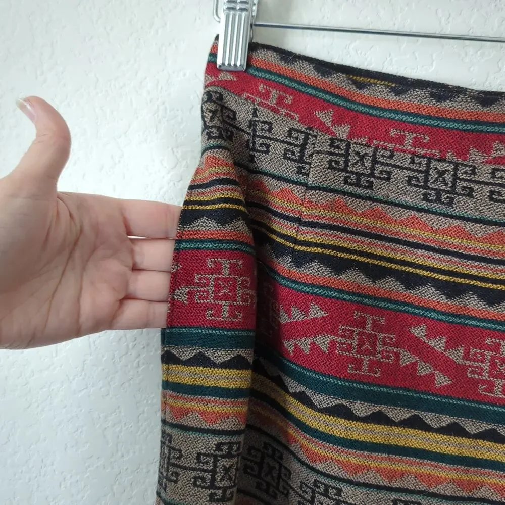 Pendleton Women's Midi Wrap Skirt‎ 8 Southwestern Blanket Wool Art Wear Native S